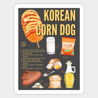 Korean Corn Dog - Street Food Recipe Magnet